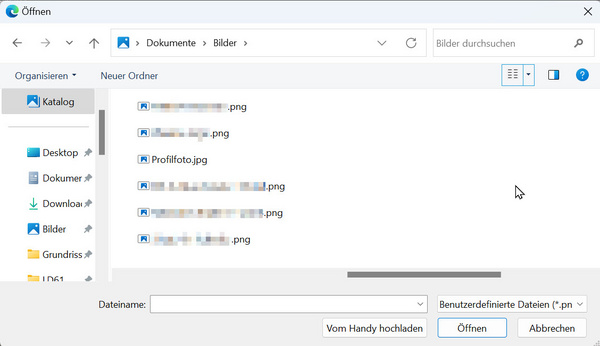 Medien vom eigenen Computer hinzufügen