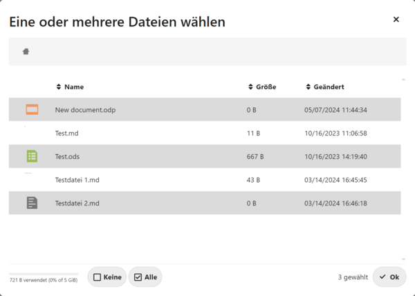 Dateiauswahl (Von Dateien hinzufügen)