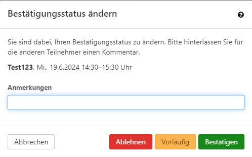 Termin-Bestätigungstatus-ändern